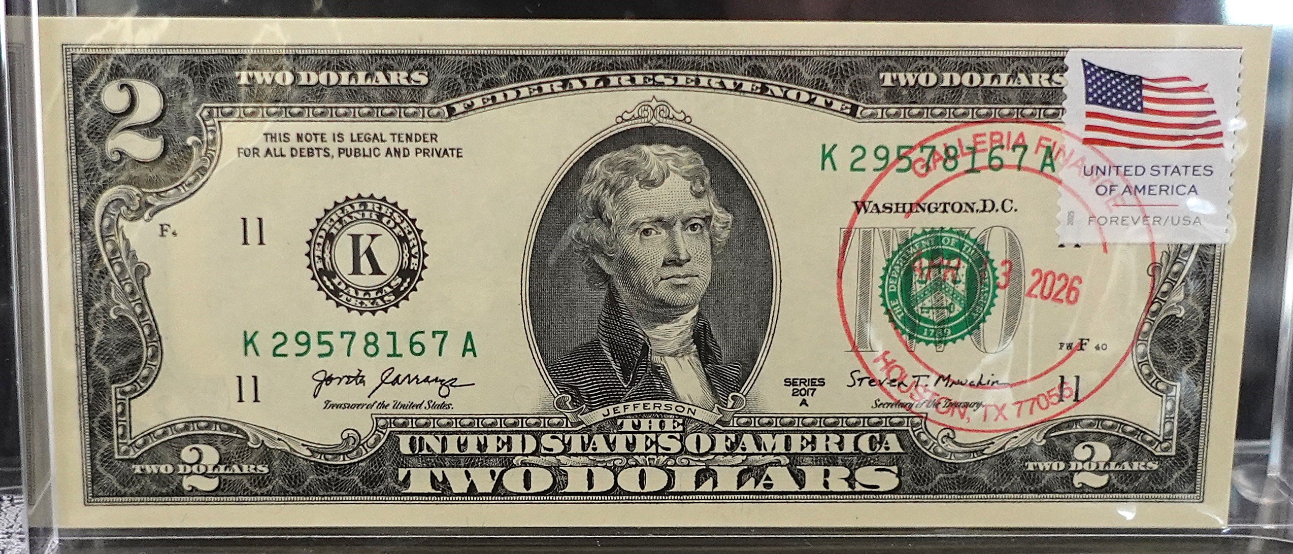 (2) 2017A $2 Note