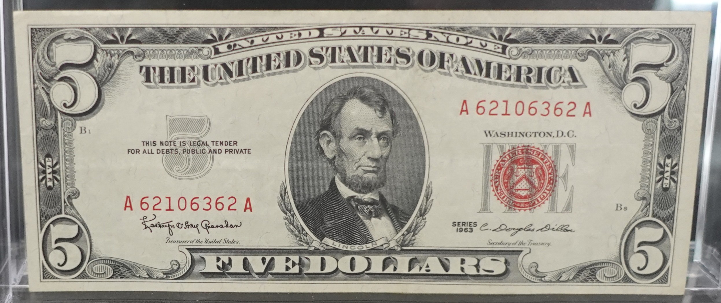 (4) 1963 Red Seal $5 Notes