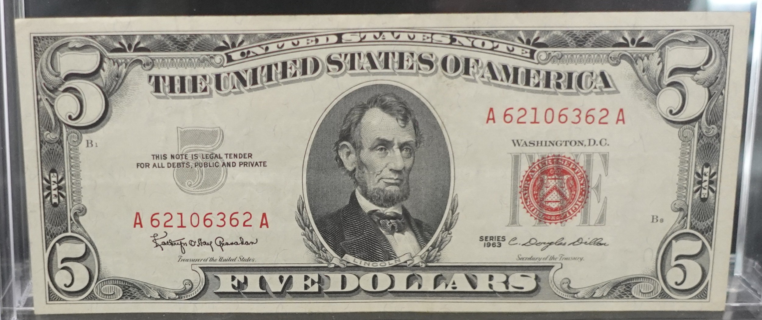 (4) 1963 Red Seal $5 Notes