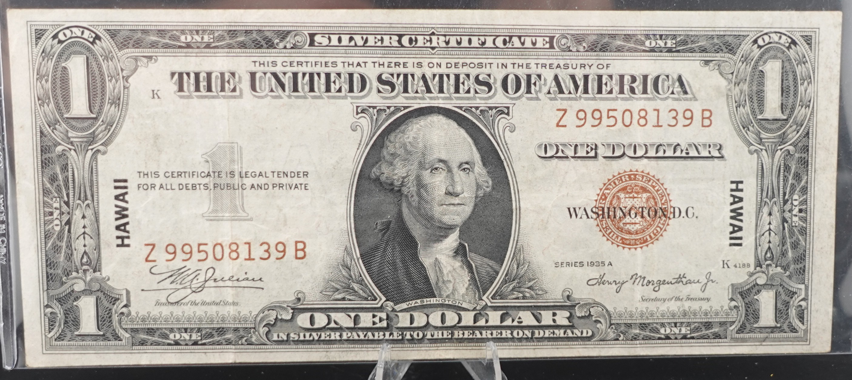 1934-A $1 Silver Certificate Hawaii Note