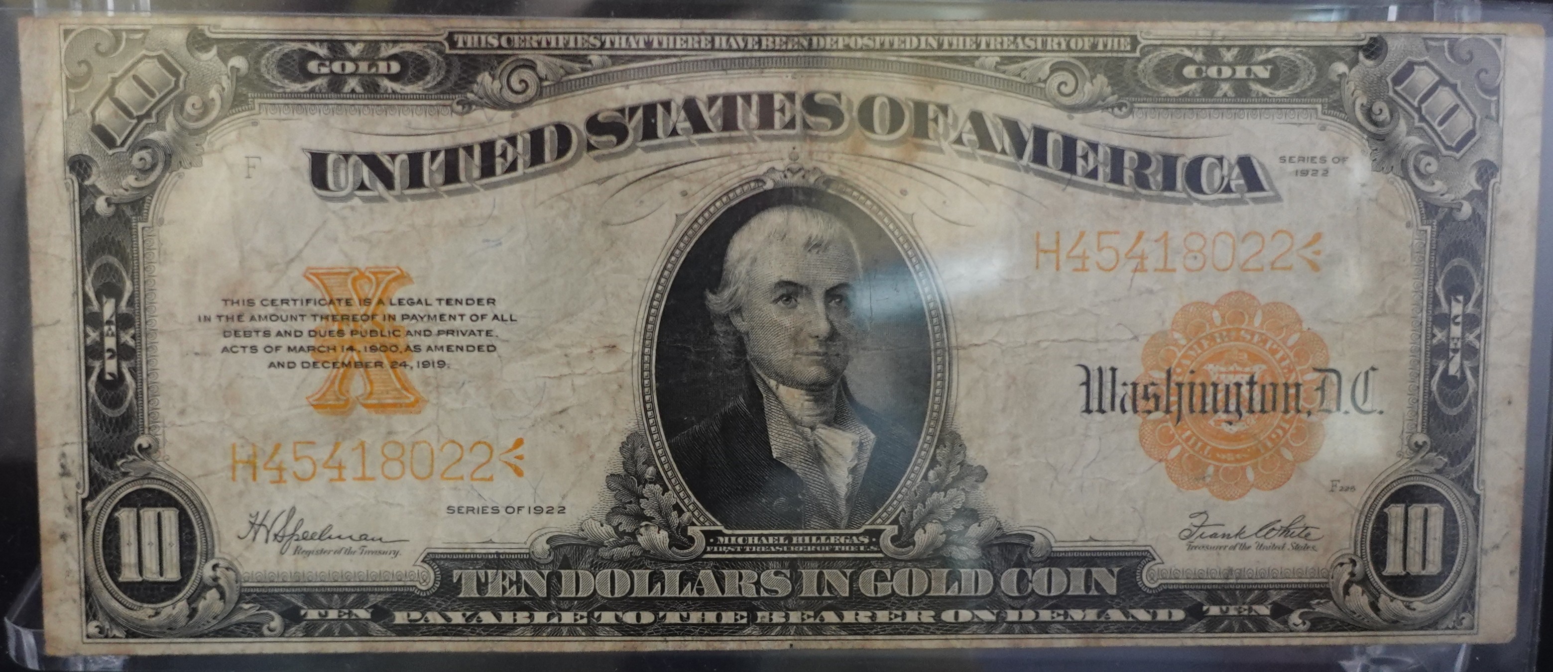 1922 $10 Gold Note