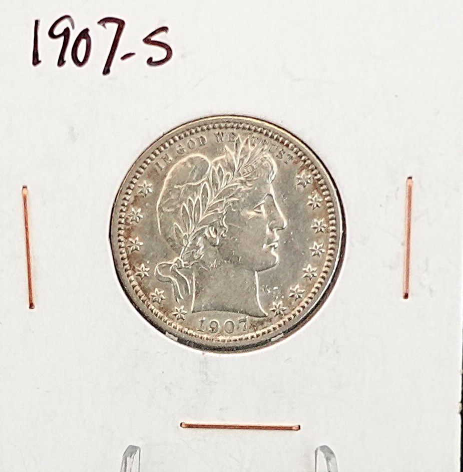 1907-S Barber Quarter
