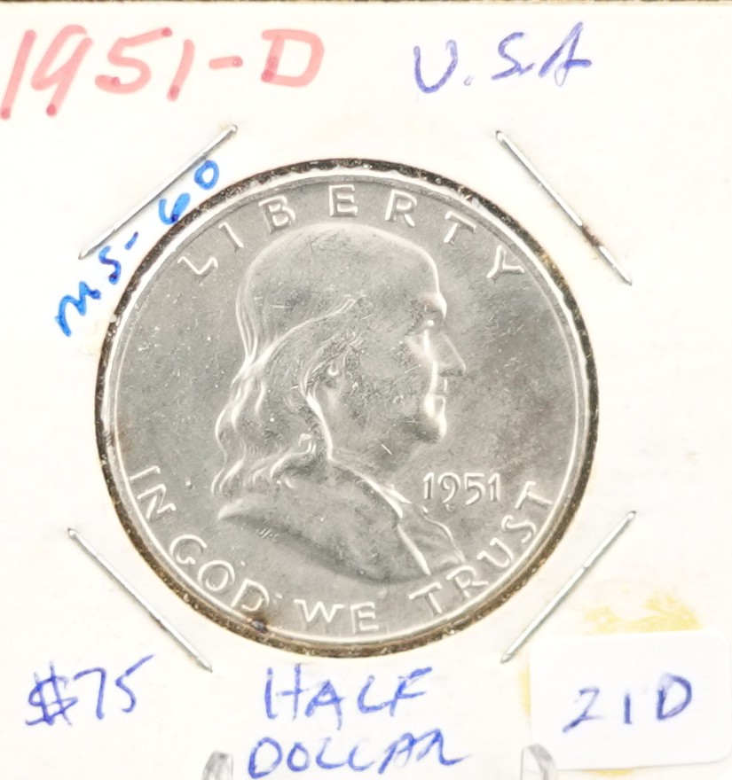1951-D Franklin Half Dollar FBL