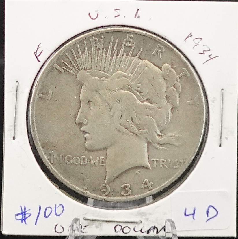 1934 Peace Dollar