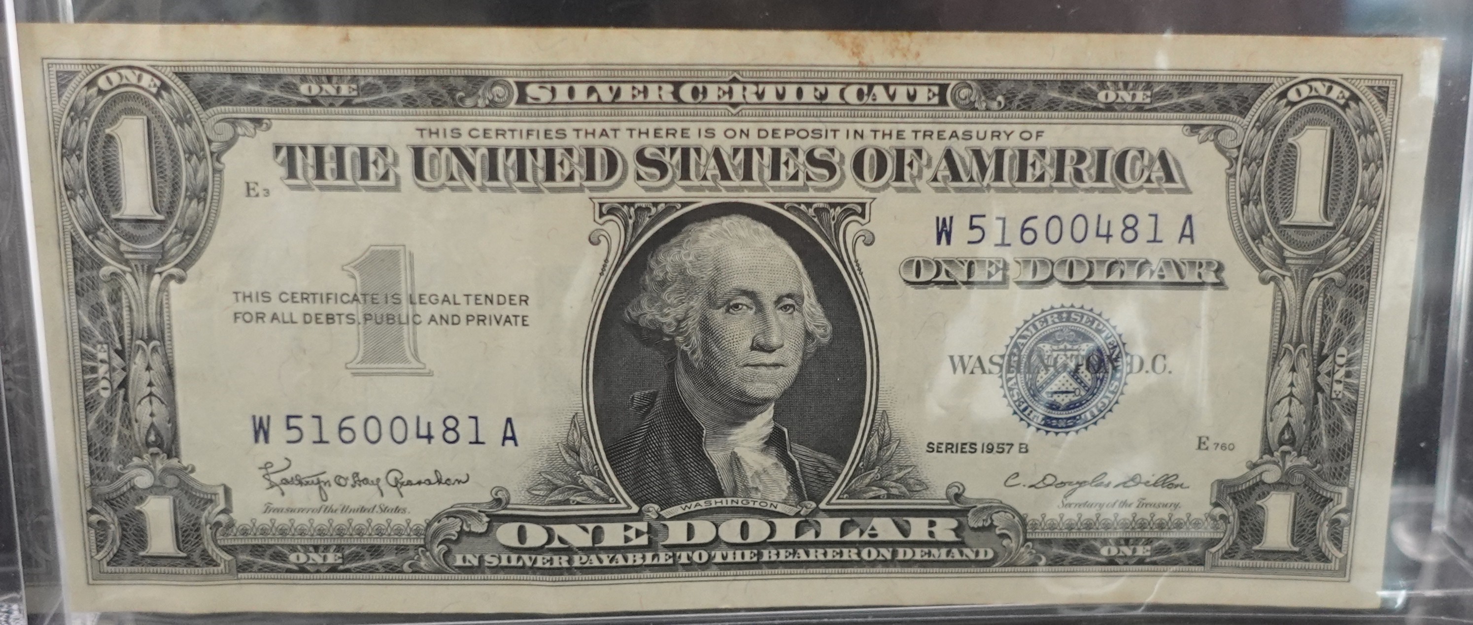 1957B $1 Silver Certificate