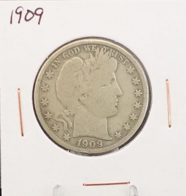 1909 and 1911 Barber Half Dollar. These are 90% Silver