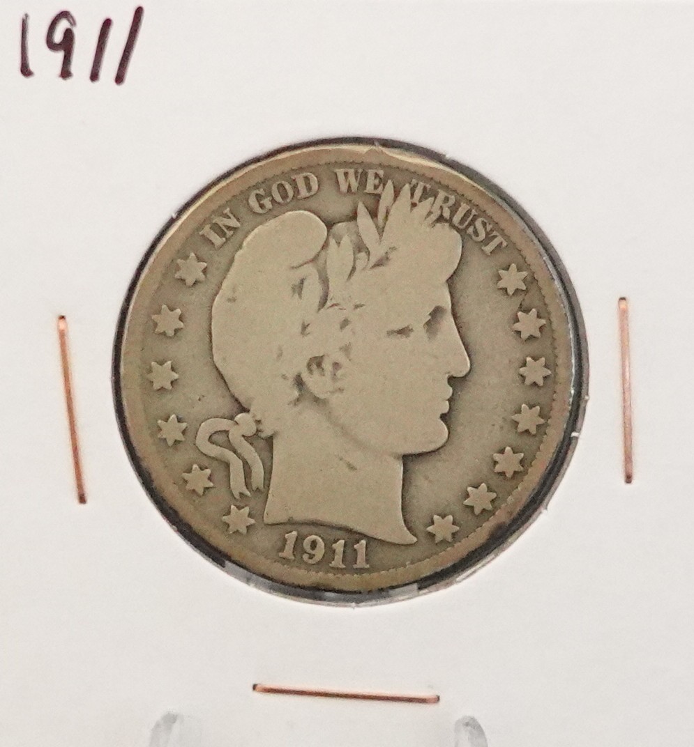 1909 and 1911 Barber Half Dollar
