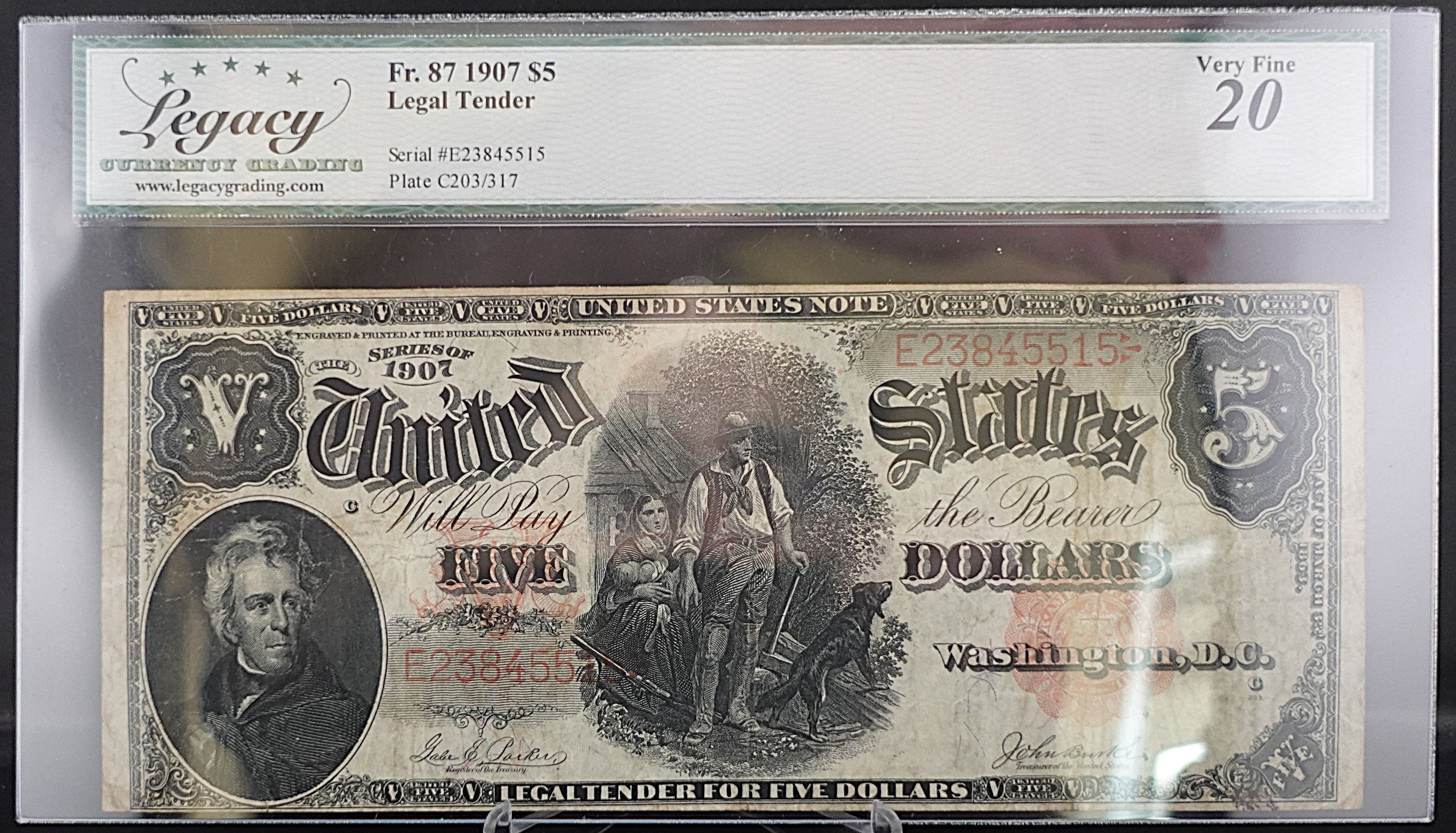 1907 $5 Legal Tender
