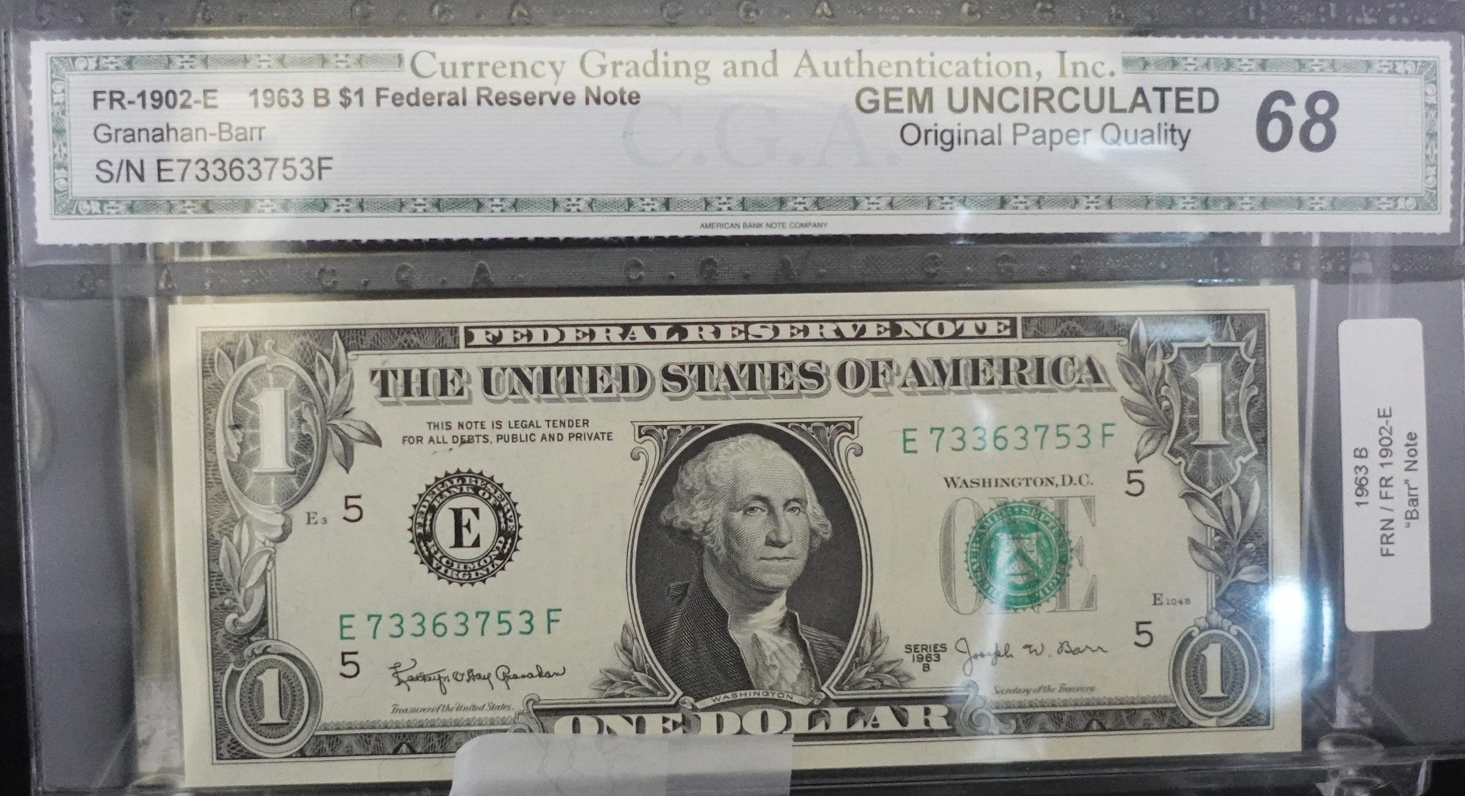 1963-B $1 Barr Note