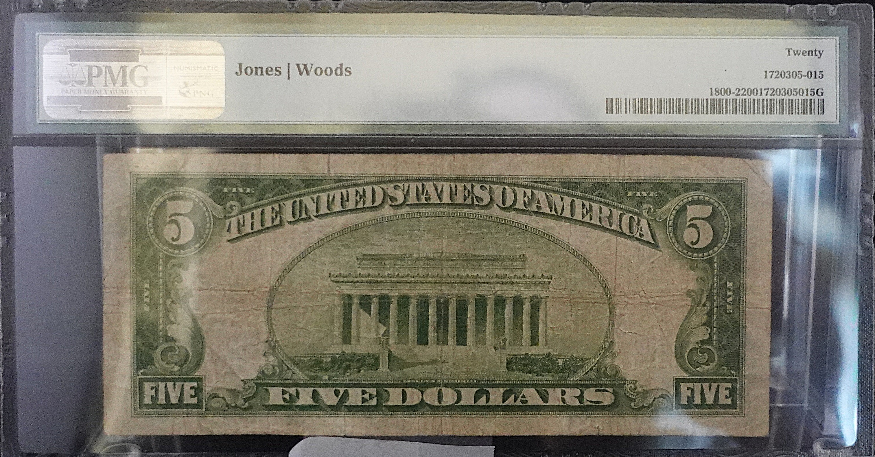 1929 Type 2 $5 Pittsburg, PA Note