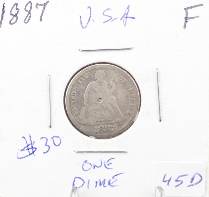1887 Seated Dime