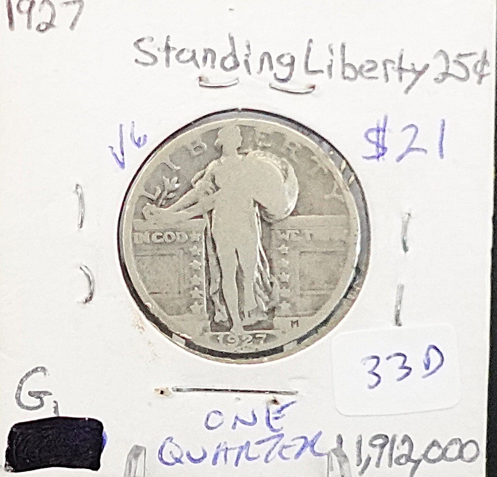 (3) 1927, 1927 1929 Standing Liberty Quarters
