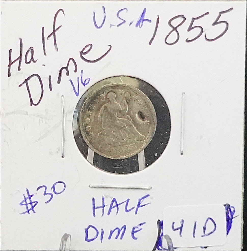 1855 Seated Half Dime