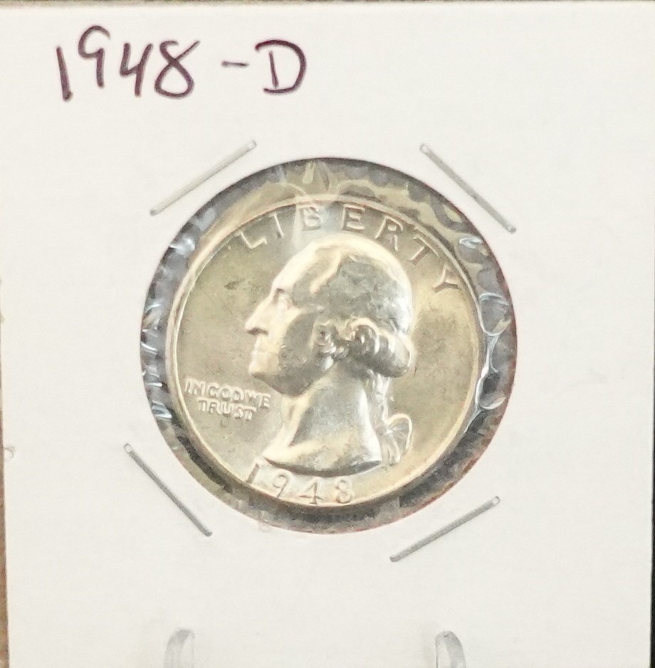 1951-D and 1948-D Washington Quarter