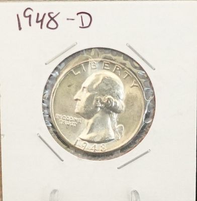 1951-D and 1948-D Washington Quarter. Nice Coins