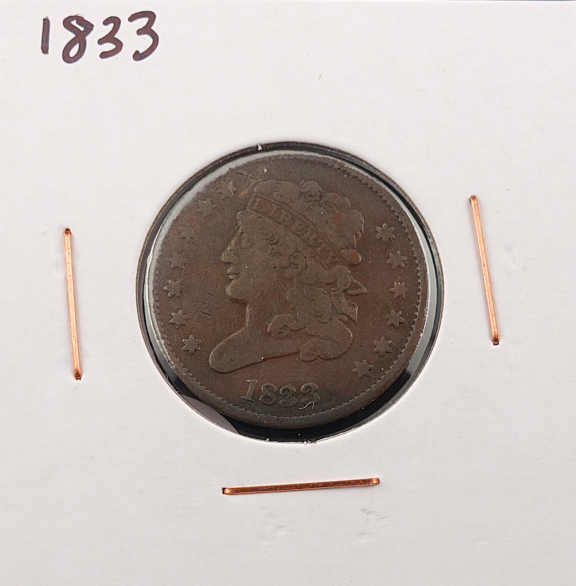 1833 Classic Head Half Cent