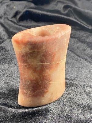 Rose Ferruginous Quartz Hourglass Bannerstone from the Gibson Collection Catalog Number G-15 