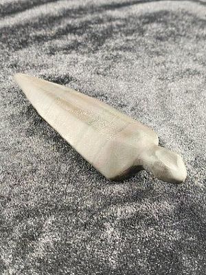 Banded Slate Lizard Birdstone Effigy, Ex Hoots Collection 1970's Arkansas Please see picture 
