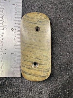 Slate Gorget Indian Artifact Arrowhead. KEY WORDS: INDIAN ARTIFACT ARTIFACTS ARROWHEAD 