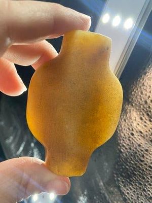 Quartz Bannerstone from Illinois Indian Artifact Arrowhead. KEY WORDS: INDIAN ARTIFACT ARTIFACTS 