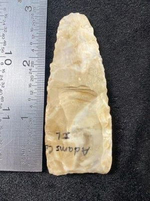 Clovis from Illinois Indian Artifact Arrowhead. KEY WORDS: INDIAN ARTIFACT ARTIFACTS ARROWHEAD 