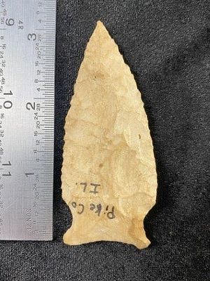 Dalton from Illinois Indian Artifact Arrowhead. KEY WORDS: INDIAN ARTIFACT ARTIFACTS ARROWHEAD 