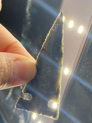 Obsidian Point from oregon Indian Artifact Arrowhead. KEY WORDS: INDIAN ARTIFACT ARTIFACTS 