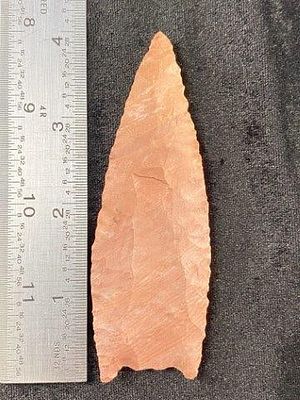 Folsom from Missouri Indian Artifact Arrowhead. KEY WORDS: INDIAN ARTIFACT ARTIFACTS ARROWHEAD 