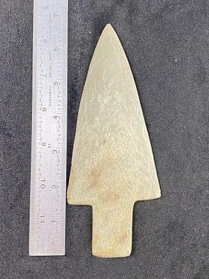 Slate Spear from Alaska Indian Artifact Arrowhead. KEY WORDS: INDIAN ARTIFACT ARTIFACTS 
