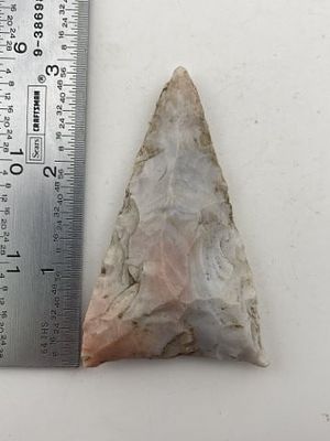 3" Dalton Indian Artifact Arrowhead. KEY WORDS: INDIAN ARTIFACT ARTIFACTS ARROWHEAD ARROWHEADS 