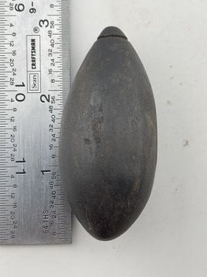 Hematite Plummet Indian Artifact Arrowhead. KEY WORDS: INDIAN ARTIFACT ARTIFACTS ARROWHEAD 