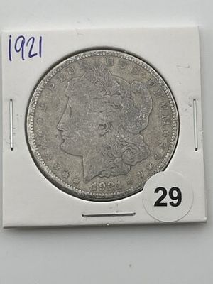 1921 Morgan Silver Dollar Coin. All coins have been Sigma tested for authenticity. Please bid 