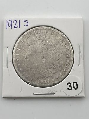 1921 S Morgan Silver Dollar Coin. All coins have been Sigma tested for authenticity. Please bid 