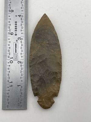 4" Turkeytail Indian Artifact Arrowhead. KEY WORDS: INDIAN ARTIFACT ARTIFACTS ARROWHEAD 