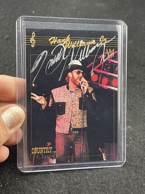 Hank Williams Jr. Hand Signed Authentic Autograph. KEY WORDS: INDIAN ARTIFACT ARTIFACTS 