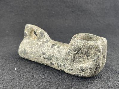 Stone Cherokee Style Pipe Hand Effigy Indian Artifact Arrowhead. KEY WORDS: INDIAN ARTIFACT 