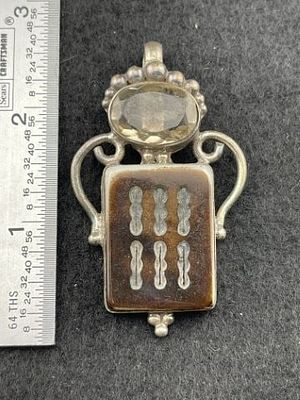 Sterling Pendant 18 Grams including Stones. KEY WORDS: INDIAN ARTIFACT ARTIFACTS ARROWHEAD 