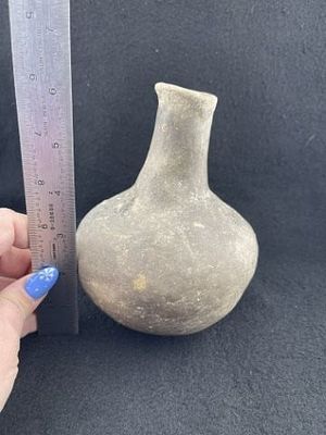 Miniature Mississippian Water Bottle very minor damage Indian Artifact Arrowhead. KEY WORDS: 
