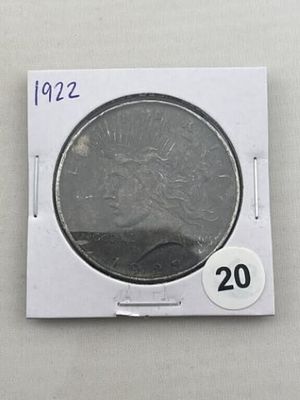 1922 S Peace Silver Dollar Coin. KEY WORDS: INDIAN ARTIFACT ARTIFACTS ARROWHEAD ARROWHEADS 