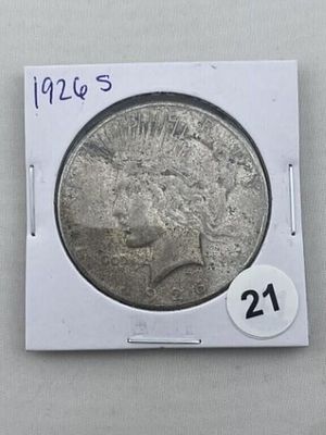 1926 S Peace Silver Dollar Coin. KEY WORDS: INDIAN ARTIFACT ARTIFACTS ARROWHEAD ARROWHEADS 