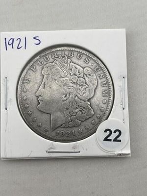 1921 S Peace Silver Dollar Coin. KEY WORDS: INDIAN ARTIFACT ARTIFACTS ARROWHEAD ARROWHEADS 