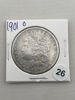 1901 O Morgan Silver Dollar Coin. KEY WORDS: INDIAN ARTIFACT ARTIFACTS ARROWHEAD ARROWHEADS 