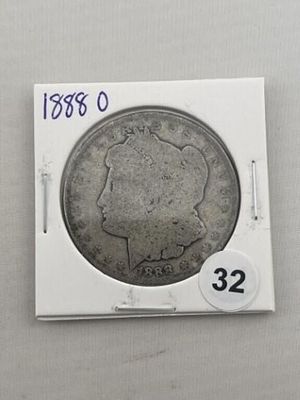 1888 O Morgan Silver Dollar Coin. KEY WORDS: INDIAN ARTIFACT ARTIFACTS ARROWHEAD ARROWHEADS 