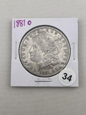 1881 O Morgan Silver Dollar Coin. KEY WORDS: INDIAN ARTIFACT ARTIFACTS ARROWHEAD ARROWHEADS 