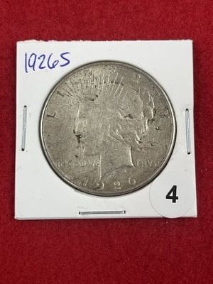 1926 S Peace Silver Dollar Coin. KEY WORDS: INDIAN ARTIFACT ARTIFACTS ARROWHEAD ARROWHEADS 
