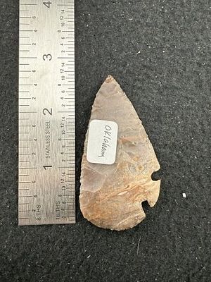 Cornertang from Oklahoma Indian Artifact Arrowhead. KEY WORDS: INDIAN ARTIFACT ARTIFACTS 