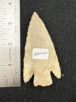 Lost Lake from Nebraska Indian Artifact Arrowhead. KEY WORDS: INDIAN ARTIFACT ARTIFACTS 