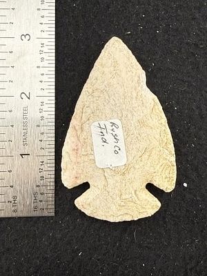 Hopewell from Rush County, Indiana Indian Artifact Arrowhead. KEY WORDS: INDIAN ARTIFACT 