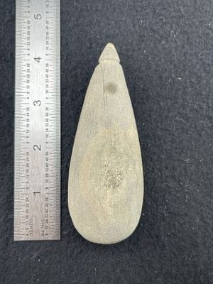 Plummet from Adams County, Ohio Indian Artifact Arrowhead. KEY WORDS: INDIAN ARTIFACT ARTIFACTS 
