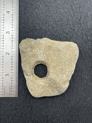 Stone Pendant from Pennsylvania Indian Artifact Arrowhead. KEY WORDS: INDIAN ARTIFACT ARTIFACTS 